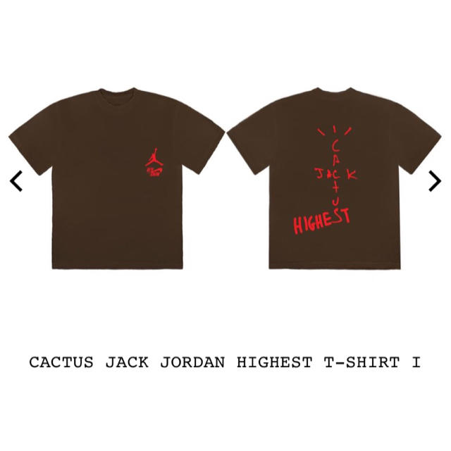 CACTUS JACK JORDAN HIGHEST T-SHIRT 茶M