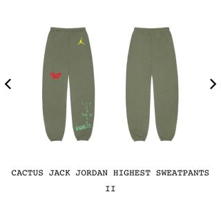 ナイキ(NIKE)のCACTUS JACK JORDAN HIGHEST SWEATPANTS 緑S(その他)