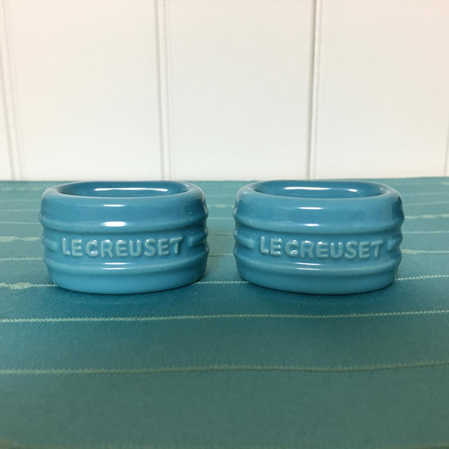 LE CREUSET(ルクルーゼ)のルクルーゼ　ナプキンリング　カリビアンブルー　未使用品　2個セット インテリア/住まい/日用品のキッチン/食器(テーブル用品)の商品写真