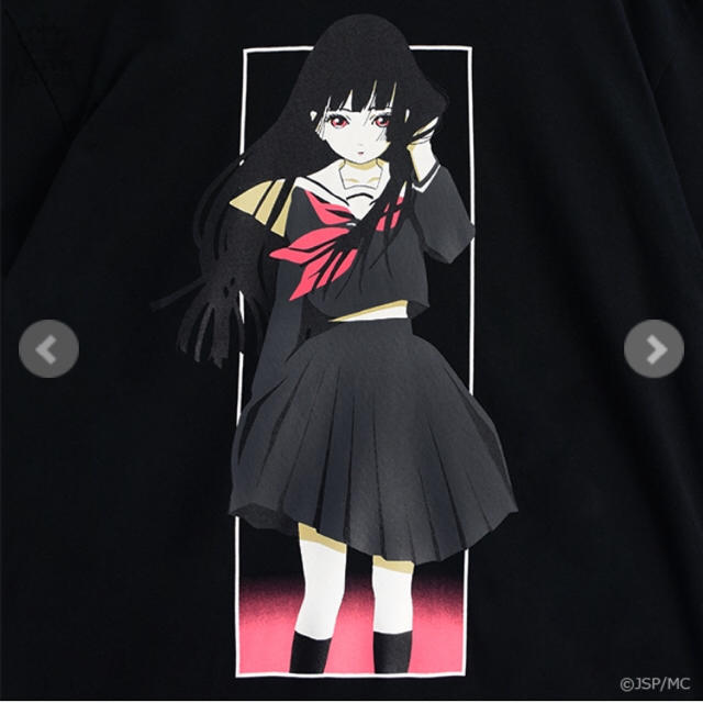 地獄少女 閻魔あい Tシャツ リッスンフレーバー ブラック