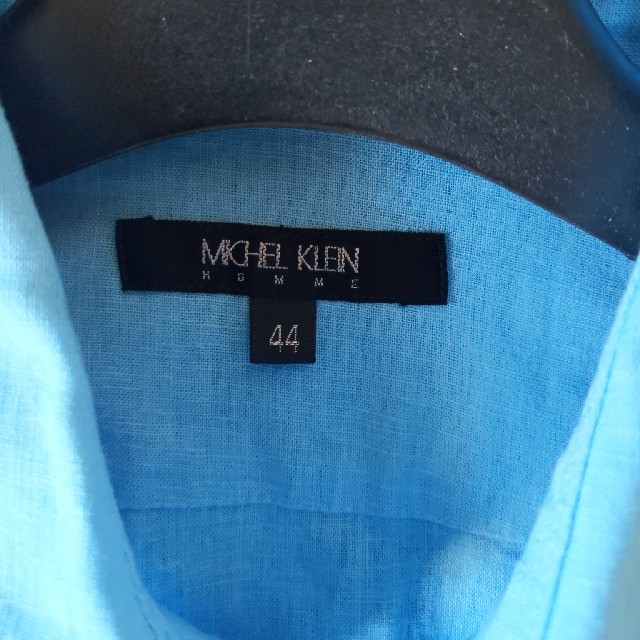 MICHEL KLEIN(ミッシェルクラン)のミッシェルクラン半袖シャツ水色44 レディースのトップス(シャツ/ブラウス(半袖/袖なし))の商品写真