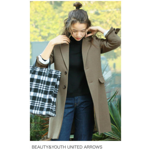 BEAUTY&YOUTH UNITED ARROWS(ビューティアンドユースユナイテッドアローズ)のBEAUTY&YOUTH  メリノウールモッサチェスターコート レディースのジャケット/アウター(チェスターコート)の商品写真