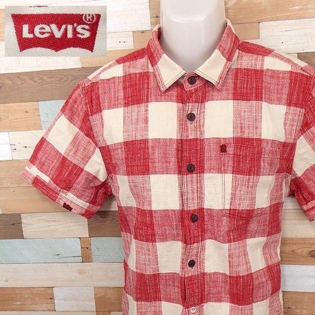 Levi's(リーバイス)の【LEVI'S】 美品 リーバイス レッドチェック半袖シャツ サイズM メンズのトップス(シャツ)の商品写真