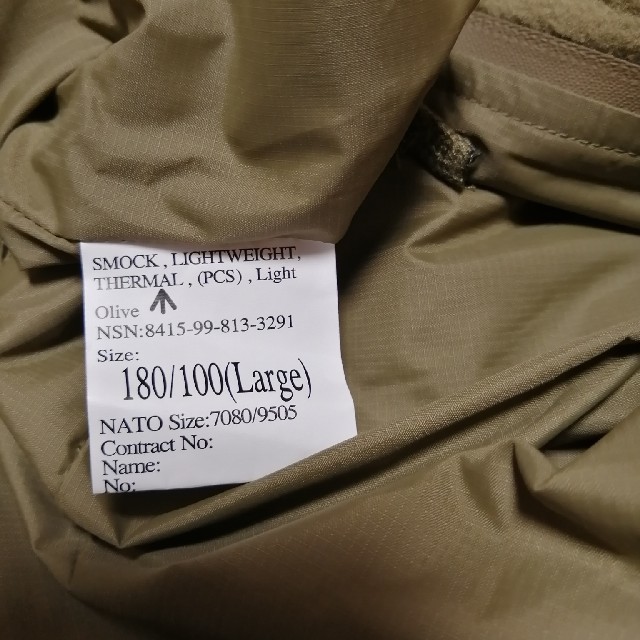 一度のみ着用☆PCS 英軍 Thermal Light Weight Smock メンズのジャケット/アウター(ミリタリージャケット)の商品写真