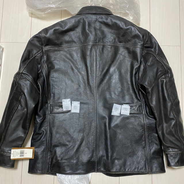 rrl leather car coat