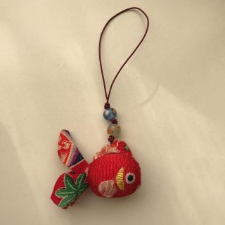 ストラップ　金魚　布製(その他)