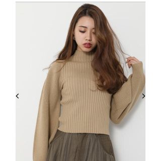 リエンダ(rienda)のリエンダ 最新 Low Gauge SLV Knit TOP 新品タグ付き(ニット/セーター)