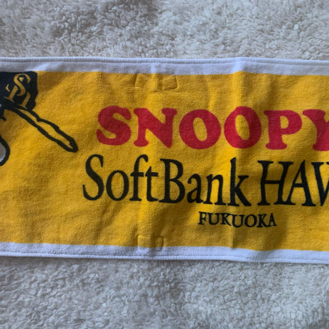 Softbank(ソフトバンク)のSoftBankホークス　スヌーピータオル スポーツ/アウトドアの野球(応援グッズ)の商品写真