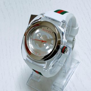 ◆海外限定品◆新品◆GUCCI SYNC XXL◆クォーツ 白 メンズ腕時計