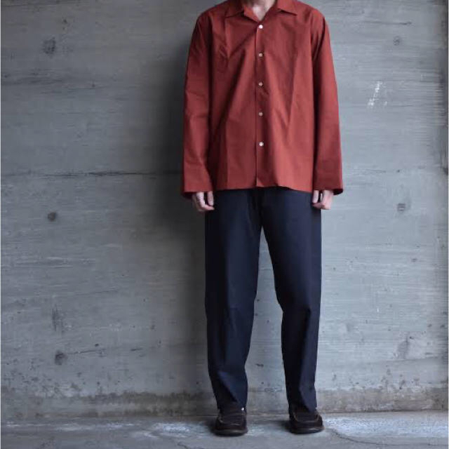 AURALEE SELVEDGE WEATHER SHIRTS Red