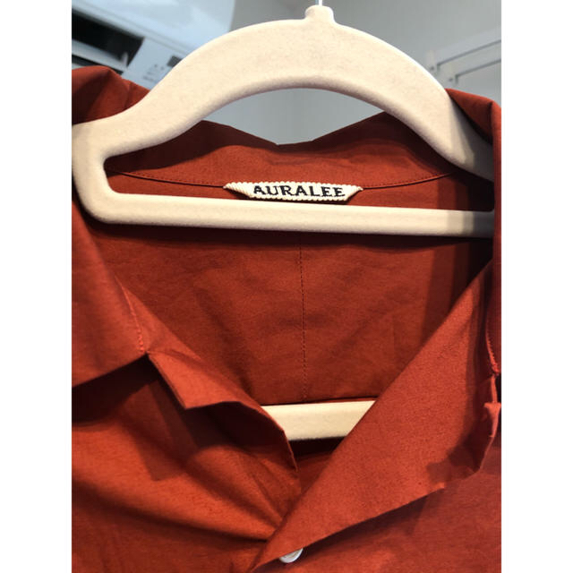 COMOLI(コモリ)のAURALEE SELVEDGE WEATHER SHIRTS Red メンズのトップス(シャツ)の商品写真