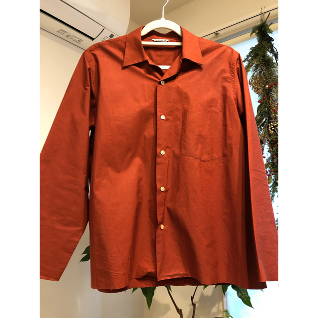 COMOLI(コモリ)のAURALEE SELVEDGE WEATHER SHIRTS Red メンズのトップス(シャツ)の商品写真