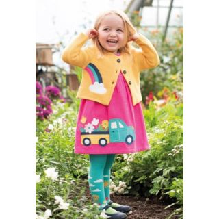 ボーデン(Boden)の新春SALE❣️新品　Frugi コーディロイワンピース　トラックとお花(ワンピース)