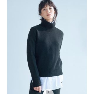 ニジュウサンク(23区)の23区  今季  カシミヤブレンドバルキーニット  38  ブラック(ニット/セーター)