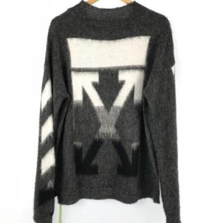 OFF-WHITE - Off-White オフホワイト ニット セーター モヘア グレー