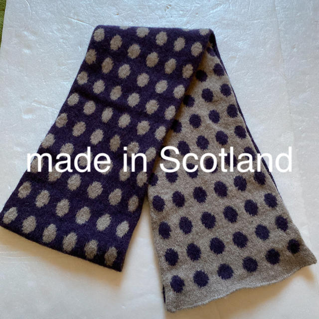 UNITED ARROWS(ユナイテッドアローズ)の【made in Scotland 】ドッド柄マフラー メンズのファッション小物(マフラー)の商品写真