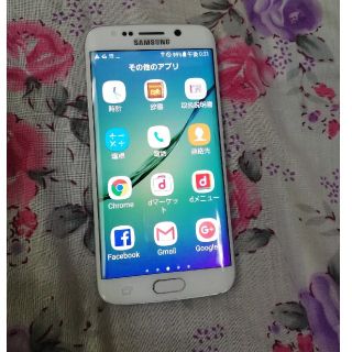 サムスン(SAMSUNG)のGalaxy S6 edge 白 64 GB docomo(スマートフォン本体)