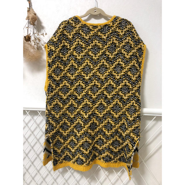 6(ROKU) DIAMOND MOTIF SKIPPER KNIT VEST - ニット/セーター