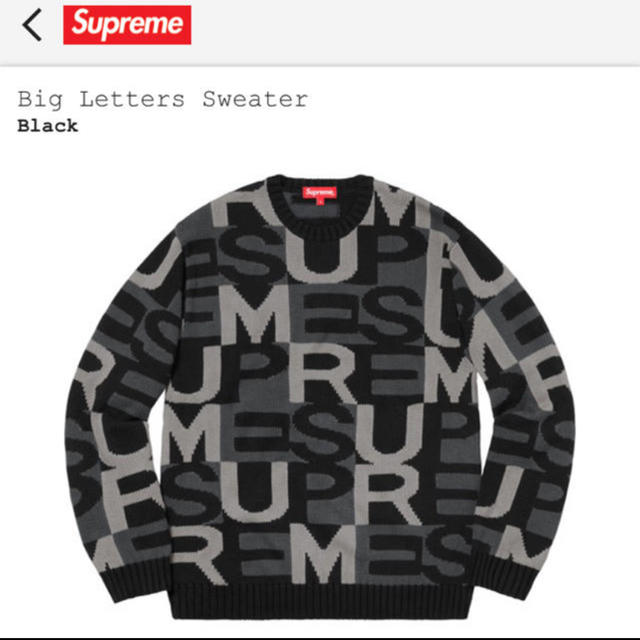 SUPREME 18AW Big Letters Sweater Mサイズ