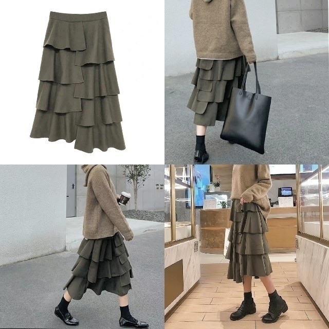 merry jenny(メリージェニー)のRANDOM FLARE FRILLED SKIRT. レディースのスカート(ロングスカート)の商品写真