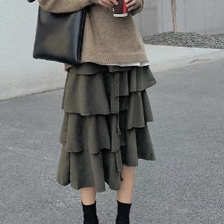 メリージェニー(merry jenny)のRANDOM FLARE FRILLED SKIRT.(ロングスカート)