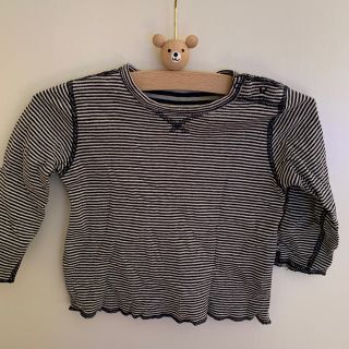 プチバトー(PETIT BATEAU)のプチバトー  カットソー　ロンT リバーシブル　2ans 86センチ(Ｔシャツ)