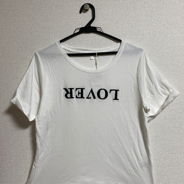 rienda(リエンダ)のrienda LoverロゴT/SH レディースのトップス(Tシャツ(半袖/袖なし))の商品写真