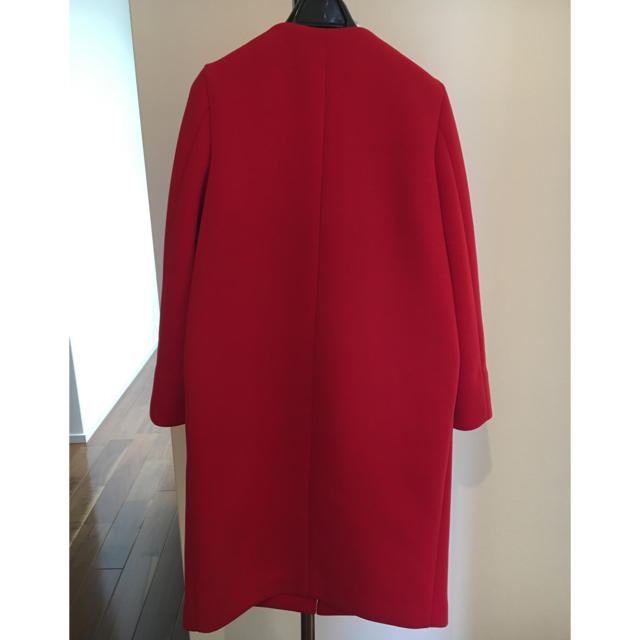 PLST(プラステ)のPLST スポンジリバーコート　赤 レディースのジャケット/アウター(ロングコート)の商品写真