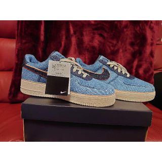 ナイキ(NIKE)のNIKE AIR FORCE 1 07 PRM STONEWASH BLUE/D(スニーカー)