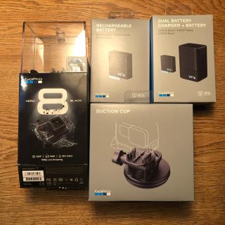 GoPro Hero8 Black バッテリー、充電器、吸盤マウント