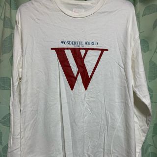 ワンダーワールド(Wonderworld)のWONDERFUL WORLD 白のロンＴ(Tシャツ(長袖/七分))