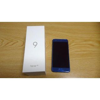 honor9　サファイアブルー　SIMフリー　中古品(スマートフォン本体)