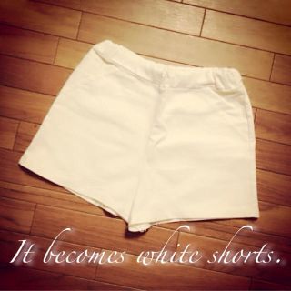 ▼:ウエストゴム＊WhiteS-PT(ショートパンツ)