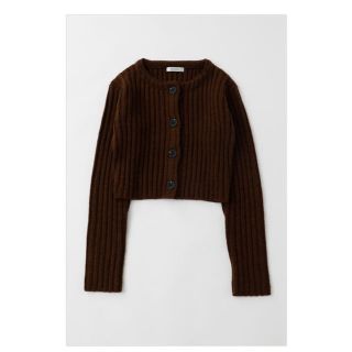 マウジー(moussy)のCREW NECK RIB ショートカーデ(カーディガン)