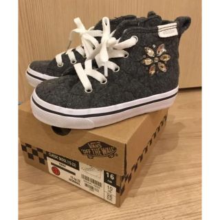 ヴァンズ(VANS)のvans キッズスニーカー ハイカット グレー 16センチ(スニーカー)