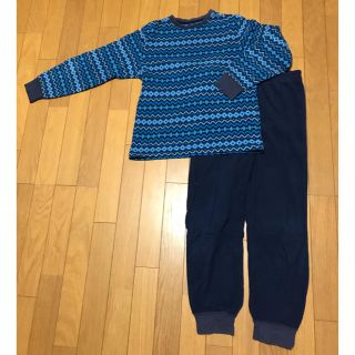 ユニクロ(UNIQLO)のフリースパジャマ 青 ユニクロ ジュニアXL 145-155(パジャマ)