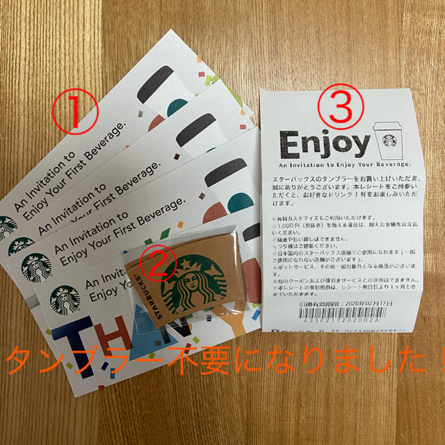 Starbucks Coffee - スターバックス ドリンクチケット3種類6枚セット スタバチケットの通販 by わらびもちshop