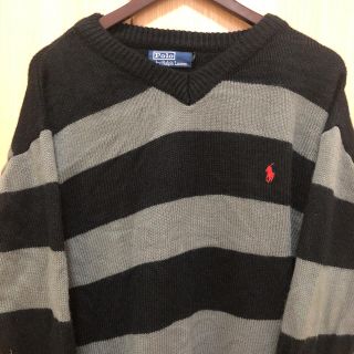 ポロラルフローレン(POLO RALPH LAUREN)の90s  ポロラルフローレン ボーダー　オーバーサイズ　ニット(ニット/セーター)