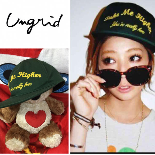 Ungrid(アングリッド)のUngridロゴキャップ♡グリーン レディースの帽子(キャップ)の商品写真