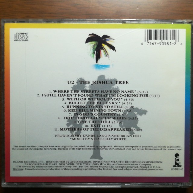 U2 輸入盤中古 Joshua Tree 1987 エンタメ/ホビーのCD(ポップス/ロック(洋楽))の商品写真