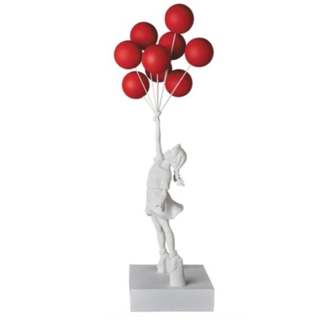 人気ブランドの Girl Balloons Flying Red Ver. Balloons 彫刻+オブジェ