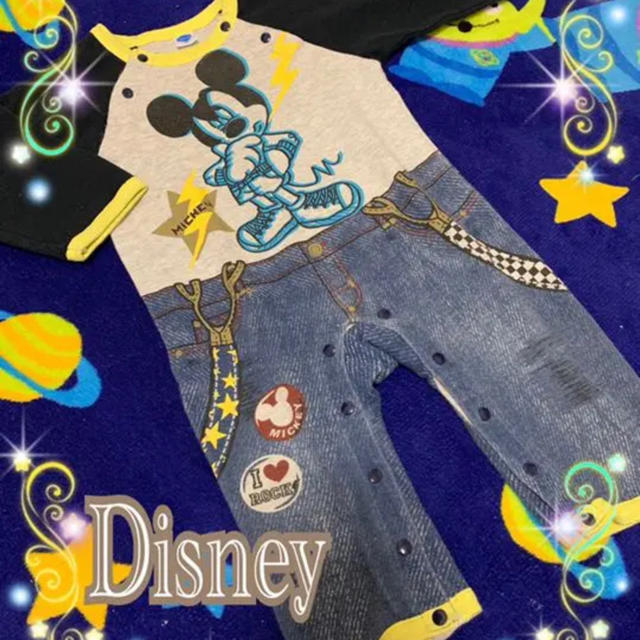 Disney(ディズニー)のDisneyミッキーロンパース キッズ/ベビー/マタニティのベビー服(~85cm)(ロンパース)の商品写真