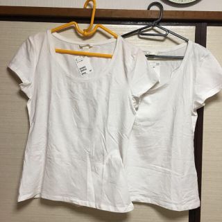 エイチアンドエム(H&M)の白Ｔシャツ 2枚セット(Tシャツ(半袖/袖なし))