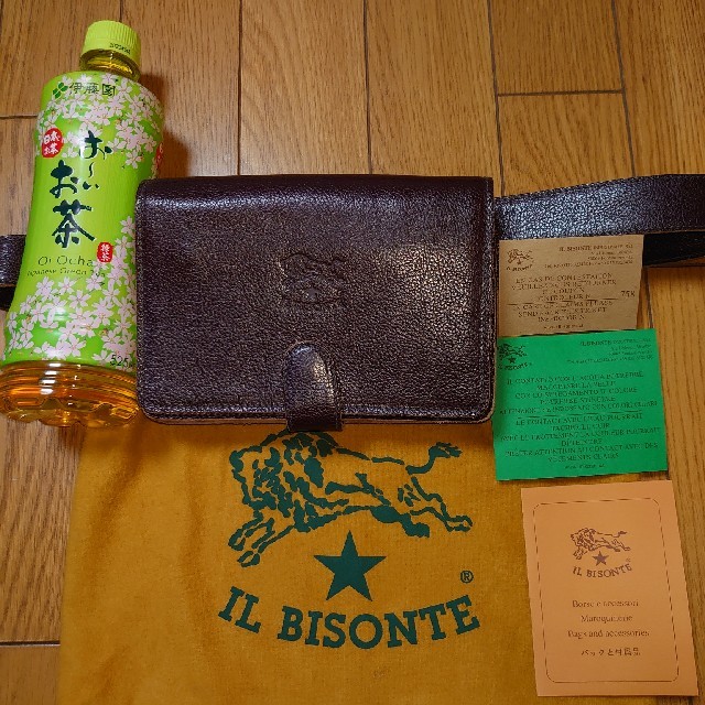 米主導の対露制裁 未使用 IL BISONTE ウエストポーチ ダークブラウン