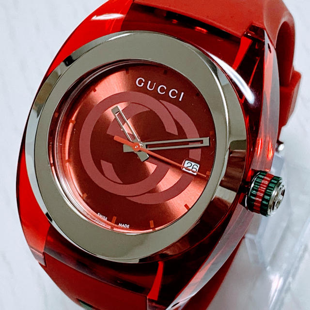 ◇即購入OK◇新品◇GUCCI SYNC XXL◇クォーツ 赤メンズ腕時計 ◇即購入OK◇新品◇GUCCI SYNC XXL◇クォーツ 赤メンズ腕時計