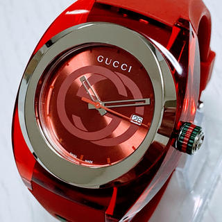 グッチ(Gucci)の◆即購入OK◆新品◆GUCCI SYNC XXL◆クォーツ 赤メンズ腕時計(腕時計(アナログ))