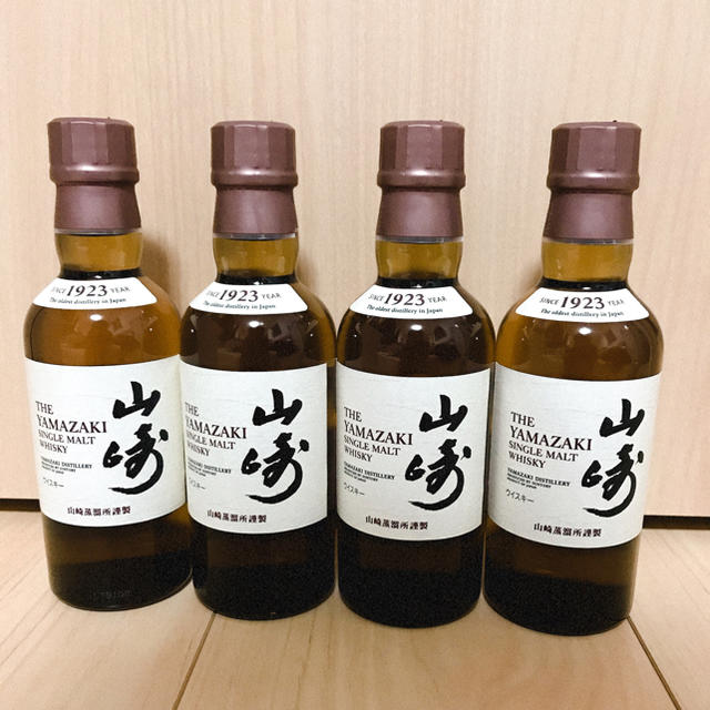 サントリー(サントリー)のサントリー山崎NV　180ml×4本 食品/飲料/酒の酒(ウイスキー)の商品写真