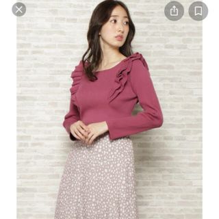 ウィルセレクション(WILLSELECTION)の今期 フリルティアードリブニット完売色パープル(ニット/セーター)