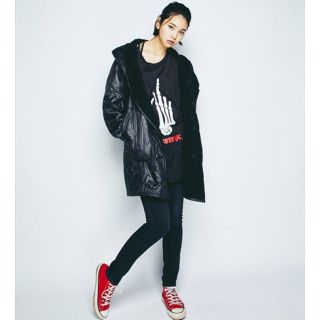 ヒステリックグラマー(HYSTERIC GLAMOUR)のリバーシブルボアコート(ロングコート)