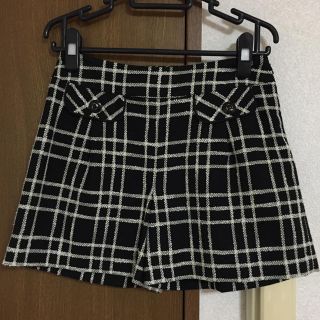 アプワイザーリッシェ(Apuweiser-riche)のチェック柄 キュロット(ショートパンツ)